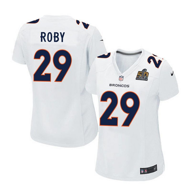 Cheap Bradley Roby Broncos Women Jersey From China White-Super-Bowl-50-Game-Event Game #29