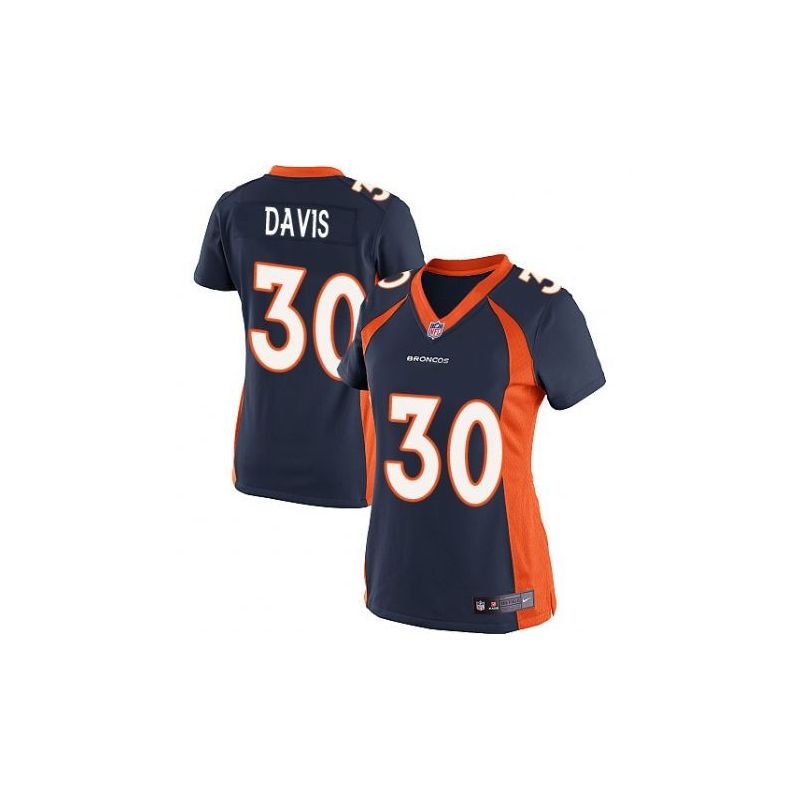 Cheap Terrell Davis Broncos Women Jersey From China Blue Game #30