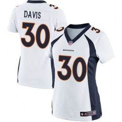 Cheap Terrell Davis Broncos Women Jersey From China White Game #30