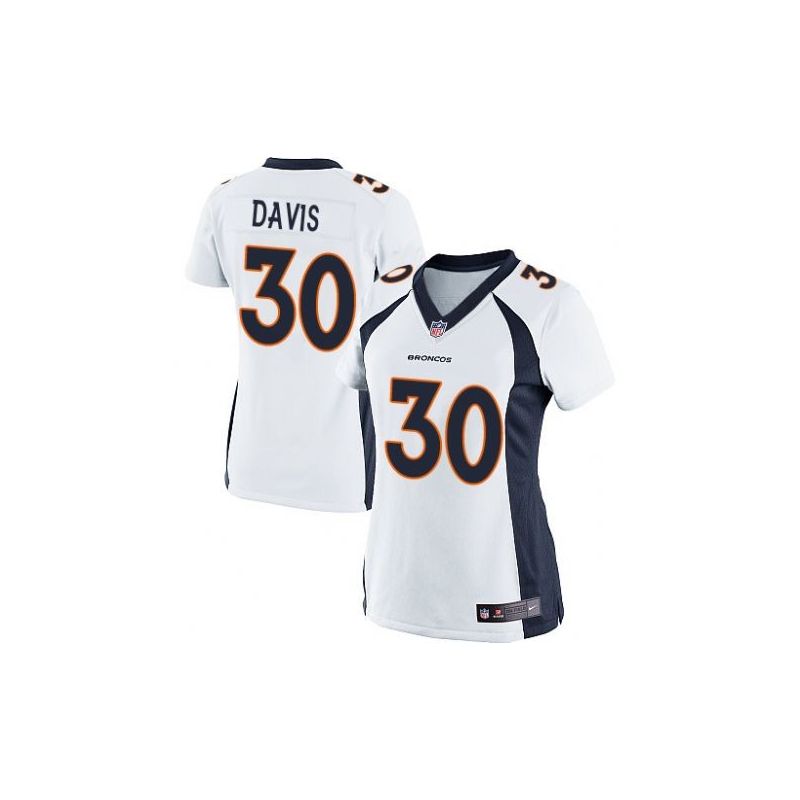 Cheap Terrell Davis Broncos Women Jersey From China White Game #30