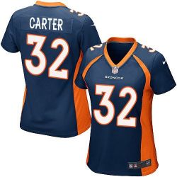 Cheap Tony Carter Broncos Women Jersey From China Blue Game #32