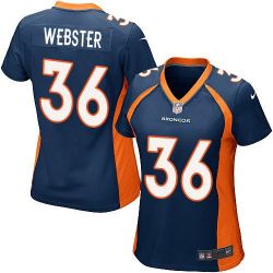 Cheap Kayvon Webster Broncos Women Jersey From China Blue Game #36