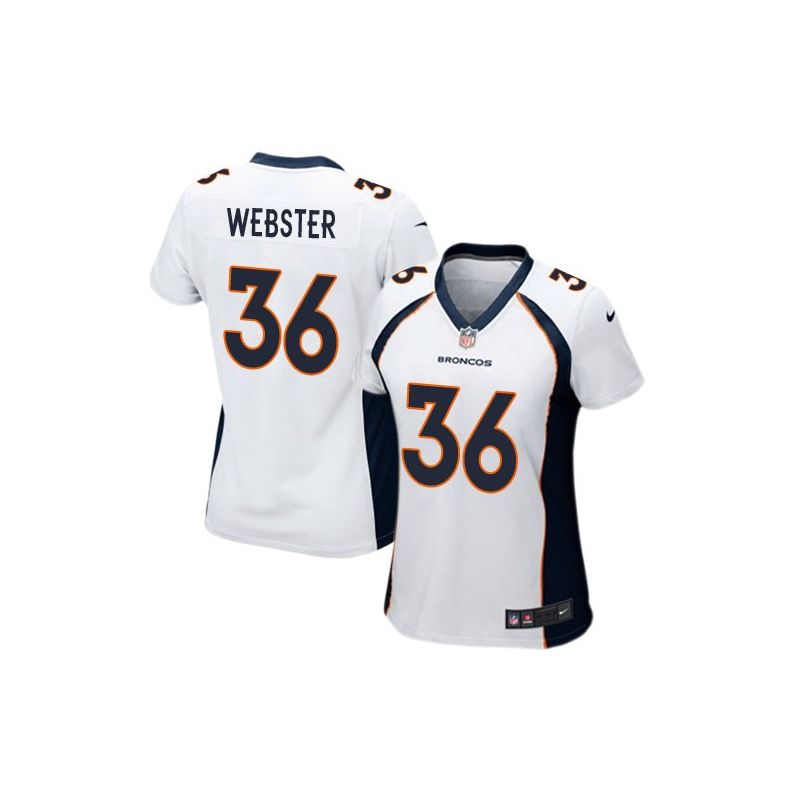Cheap Kayvon Webster Broncos Women Jersey From China White Game #36