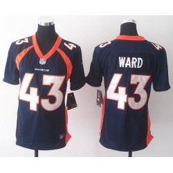 Cheap TJ Ward Broncos Women Jersey From China Blue Game #43