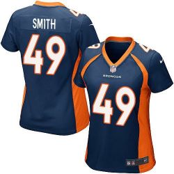 Cheap Dennis Smith Broncos Women Jersey From China Blue Game #49