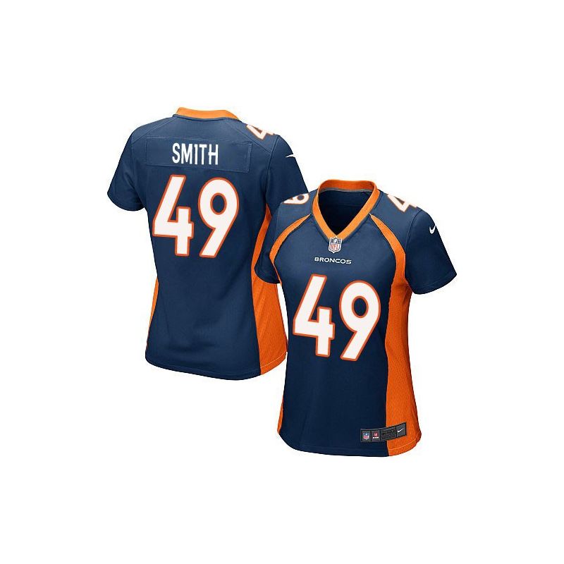 Cheap Dennis Smith Broncos Women Jersey From China Blue Game #49