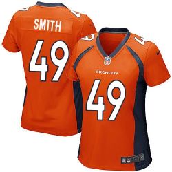 Cheap Dennis Smith Broncos Women Jersey From China Orange Game #49
