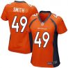 Cheap Dennis Smith Broncos Women Jersey From China Orange Game #49