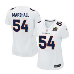 Cheap Brandon Marshall Broncos Women Jersey From China White-Super-Bowl-50-Game-Event Game #54