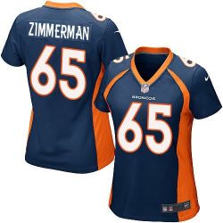 Cheap Gary Zimmerman Broncos Women Jersey From China Blue Game #65