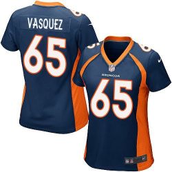 Cheap Louis Vasquez Broncos Women Jersey From China Blue Game #65