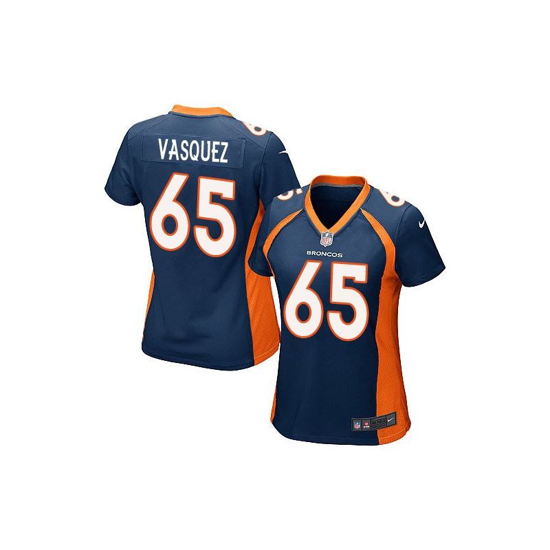 Cheap Louis Vasquez Broncos Women Jersey From China Blue Game #65