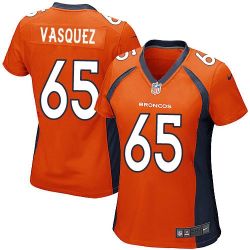 Cheap Louis Vasquez Broncos Women Jersey From China Orange Game #65