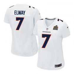 Cheap John Elway Broncos Women Jersey From China White-Super-Bowl-50-Game-Event Game #7