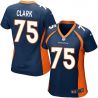 Cheap Chris Clark Broncos Women Jersey From China Blue Game #75