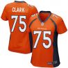 Cheap Chris Clark Broncos Women Jersey From China Orange Game #75