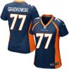 Cheap Gino Gradkowski Broncos Women Jersey From China Blue Game #77