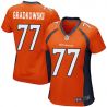 Cheap Gino Gradkowski Broncos Women Jersey From China Orange Game #77