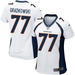 Cheap Gino Gradkowski Broncos Women Jersey From China White Game #77