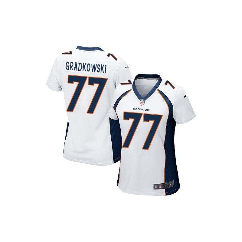 Cheap Gino Gradkowski Broncos Women Jersey From China White Game #77