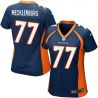 Cheap Karl Mecklenburg Broncos Women Jersey From China Blue Game #77
