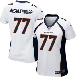 Cheap Karl Mecklenburg Broncos Women Jersey From China White Game #77