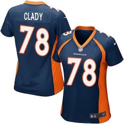 Cheap Ryan Clady Broncos Women Jersey From China Blue Game #78