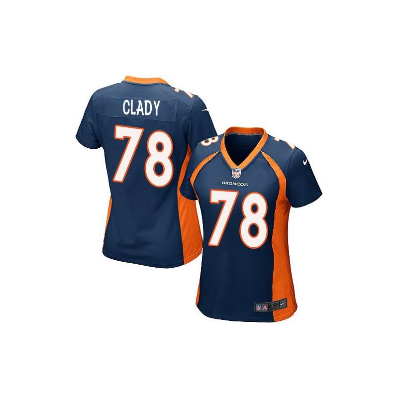 Cheap Ryan Clady Broncos Women Jersey From China Blue Game #78
