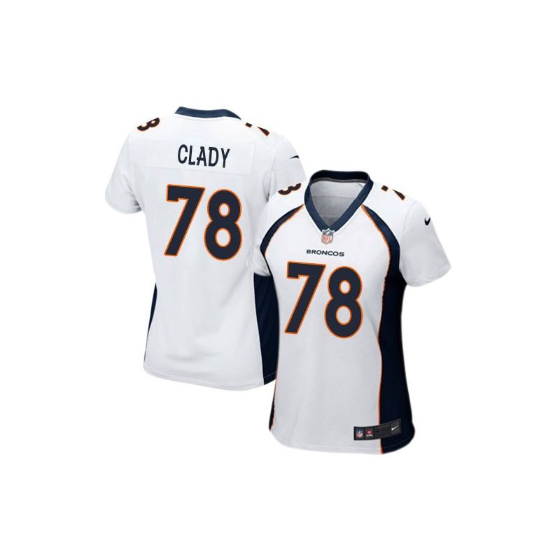 Cheap Ryan Clady Broncos Women Jersey From China White Game #78