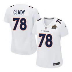 Cheap Ryan Clady Broncos Women Jersey From China White-Super-Bowl-50-Game-Event Game #78