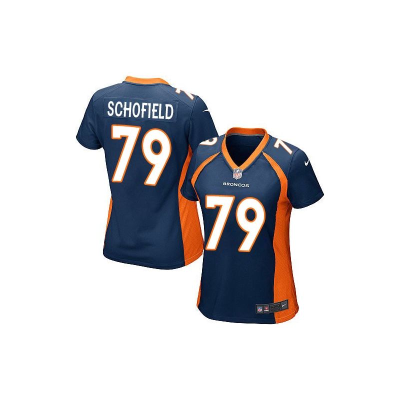 Cheap Michael Schofield Broncos Women Jersey From China Blue Game #79