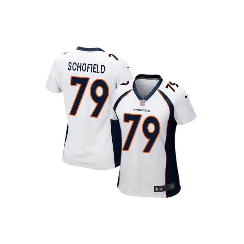 Cheap Michael Schofield Broncos Women Jersey From China White Game #79