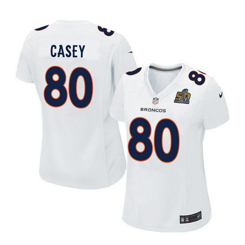 Cheap James Casey Broncos Women Jersey From China White-Super-Bowl-50-Game-Event Game #80