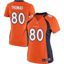 Cheap Julius Thomas Broncos Women Jersey From China Orange Game #80