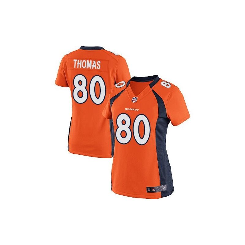 Cheap Julius Thomas Broncos Women Jersey From China Orange Game #80