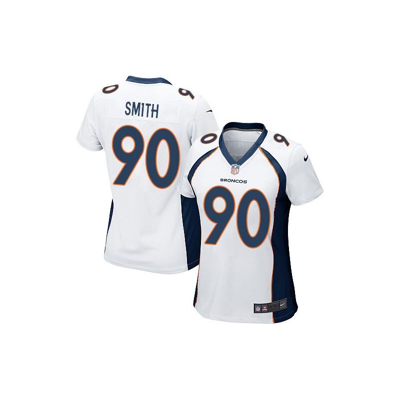 Cheap Antonio Smith Broncos Women Jersey From China White Game #90