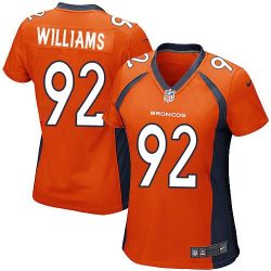 Cheap Sylvester Williams Broncos Women Jersey From China Orange Game #92