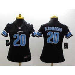 Cheap Barry Sanders Lions Women Jersey From China Black Game #20