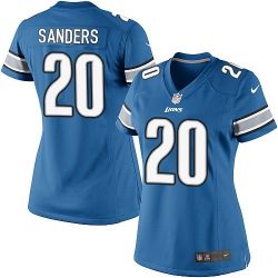Cheap Barry Sanders Lions Women Jersey From China Blue Game #20