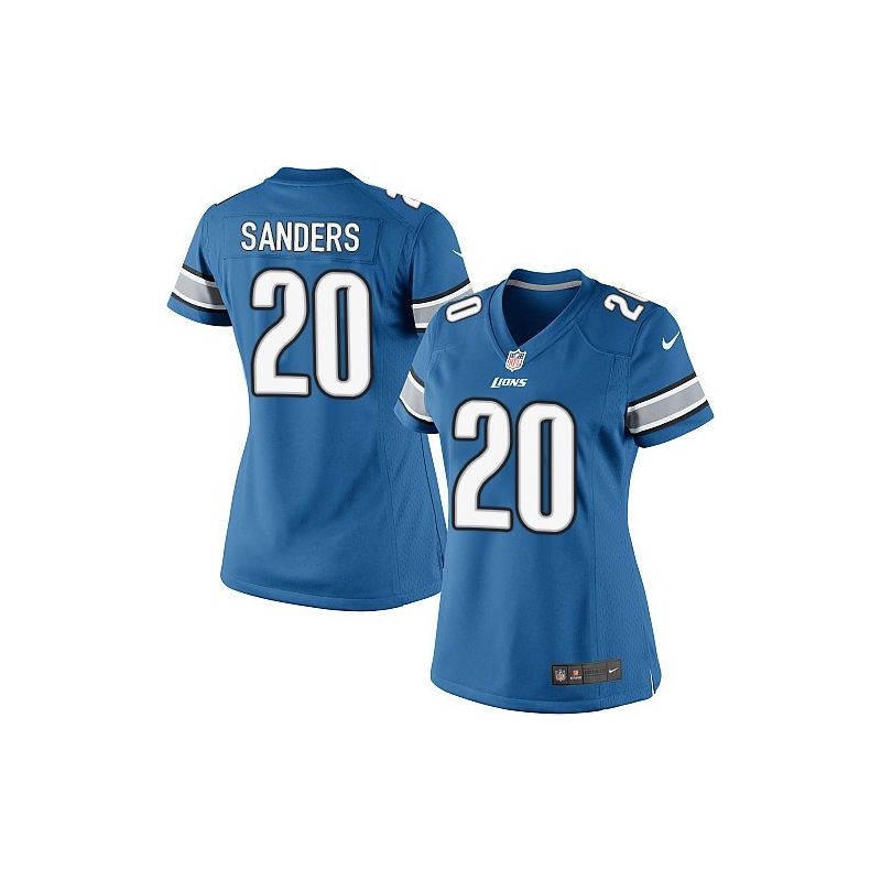 Cheap Barry Sanders Lions Women Jersey From China Blue Game #20