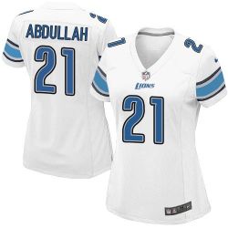 Cheap Ameer Abdullah Lions Women Jersey From China White Game #21