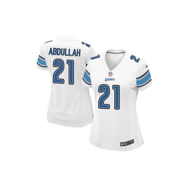 Cheap Ameer Abdullah Lions Women Jersey From China White Game #21