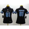 Cheap Calvin Johnson Lions Women Jersey From China Black Game #81