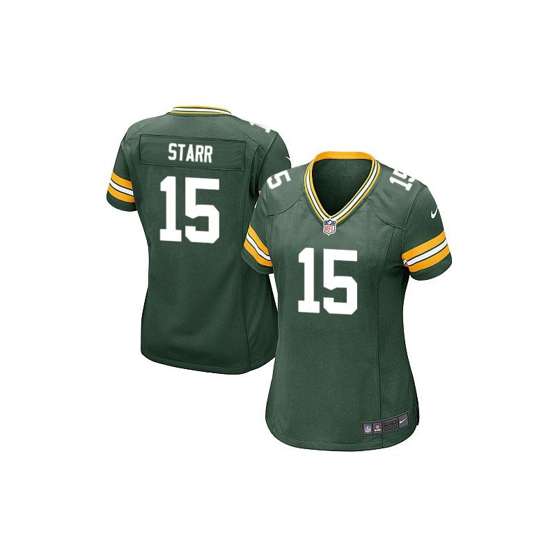 Cheap Bart Starr Packers Women Jersey From China Green Game #15