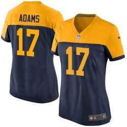 Cheap Davante Adams Packers Women Jersey From China Navy-Throwback-Alternate Game #17