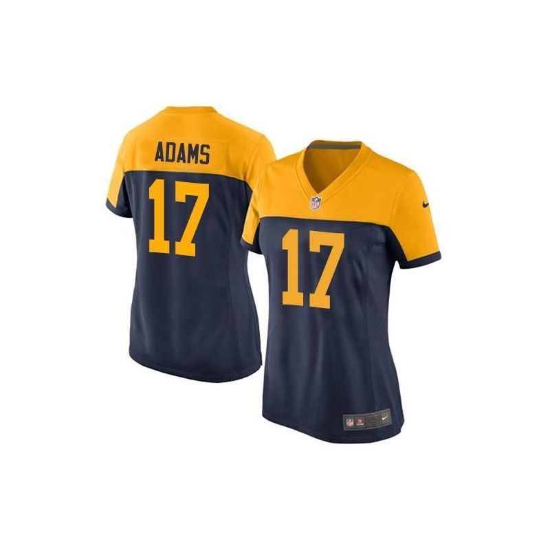 Cheap Davante Adams Packers Women Jersey From China Navy-Throwback-Alternate Game #17