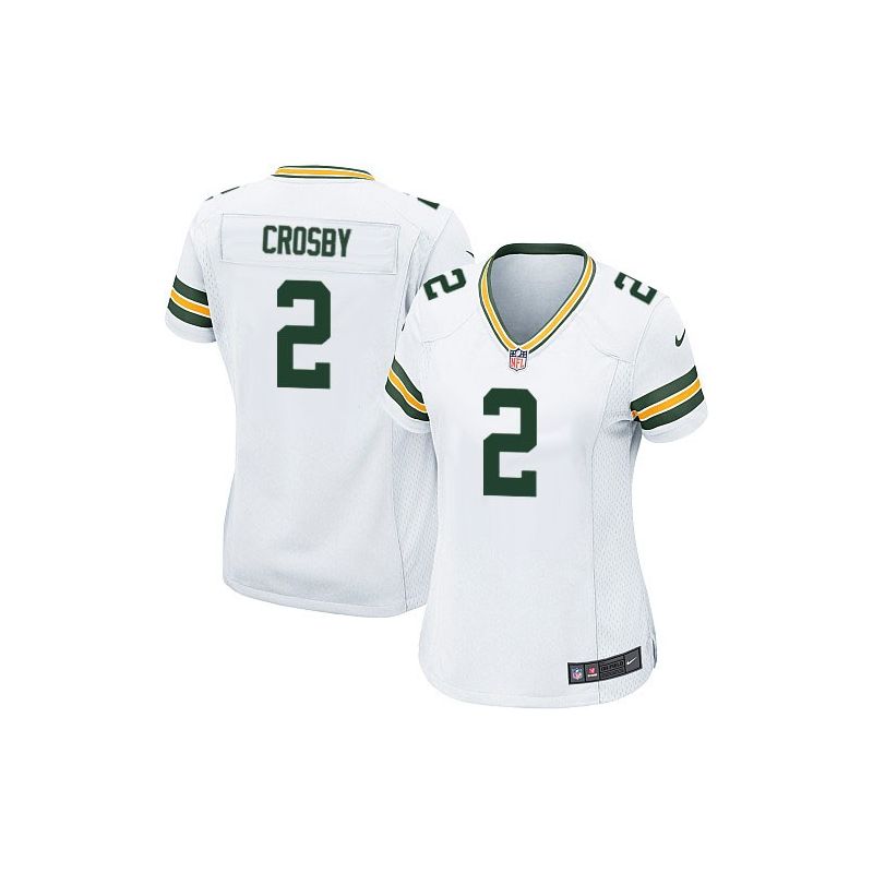 Cheap Mason Crosby Packers Women Jersey From China White Game #2