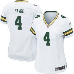 Cheap Brett Favre Packers Women Jersey From China White Game #4