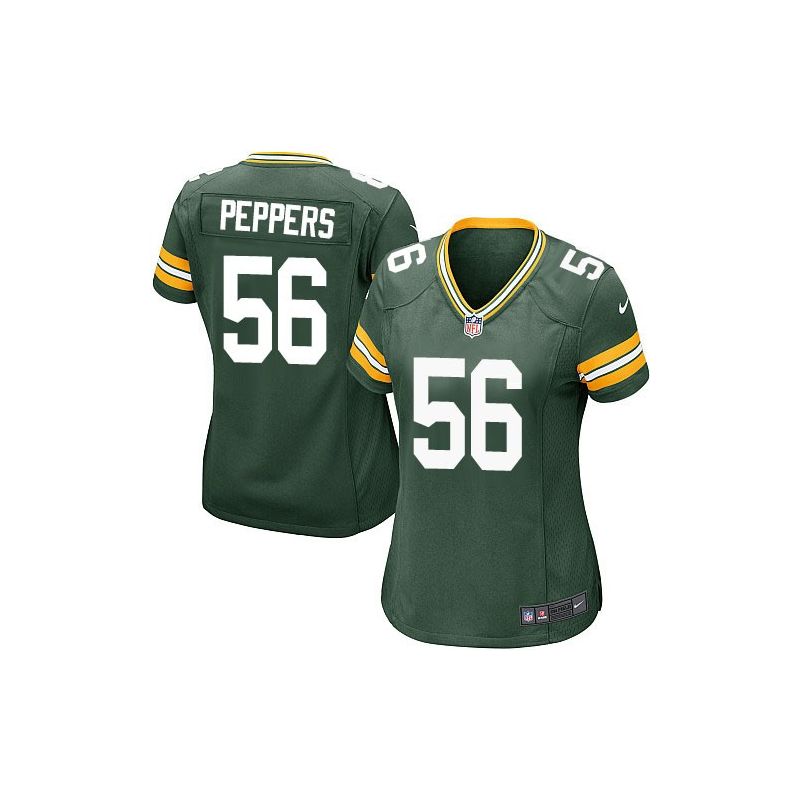 Cheap Julius Peppers Packers Women Jersey From China Green Game #56