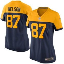 Cheap Jordy Nelson Packers Women Jersey From China Navy-Throwback-Alternate Game #87